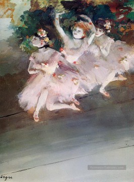 trois danseurs de ballet 1879 Edgar Degas Peinture à l'huile